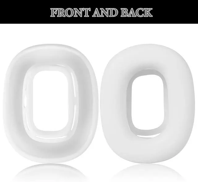 Alt view image 7 of 7 - Silicone Ear Pads Cover Protector for AirPods Max Headphones Cushions, Washable Sweat Earpad Covers for AirPods Max Wireless On-Ear Headphones Accessories Protective Pads Case Cover (White)