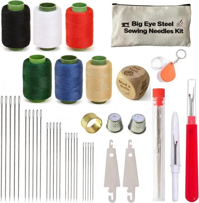 Main image of SZXINYAN 40pcs Steel Sewing Needles, Multi-Size Assortment Pack with Storage Tube, Sharp Point, Rust-Resistant, Professional Crafting and Mending