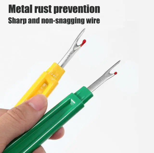 Alt view image 4 of 6 - 10 Pcs Sewing Seam Rippers, 4 Big and 4 Small Handy Stitch Ripper Sewing Tools with 2 Scissors for Sewing Crafting Thread Removin