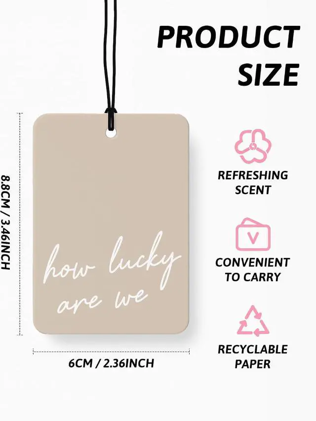 Alt view image 2 of 7 - Boho Beige Western Car Air Freshener 4 Pcs, Preppy Cowgirl Cow Skull Cactus Ace Card Hanging Air Freshener for Cars Closet Drawer Books, Cute Western Car Accessories Mirror Decor for Women