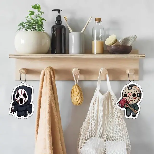 Alt view image 4 of 6 - Halloween horror Car Air Fresheners - Cute & Scary Car Interior Accessory Hanging, Home Decoration, Fresh Room, Bathroom, Closet,Holiday Gift for Men and Women, Pack of 5