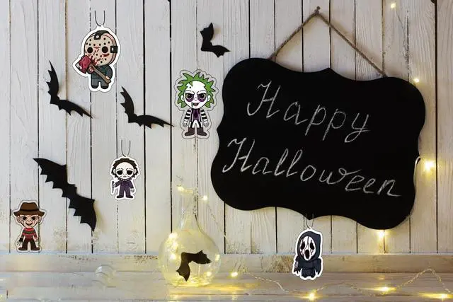 Alt view image 6 of 6 - Halloween horror Car Air Fresheners - Cute & Scary Car Interior Accessory Hanging, Home Decoration, Fresh Room, Bathroom, Closet,Holiday Gift for Men and Women, Pack of 5