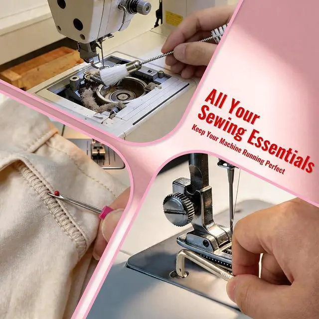 Alt view image 7 of 7 - Prelady 30Pcs Sewing Machine Cleaning Kit, Durable Storage Box, Multi Brushes & Screwdriver, Universal Maintenance Tools for Household Sewing Machines