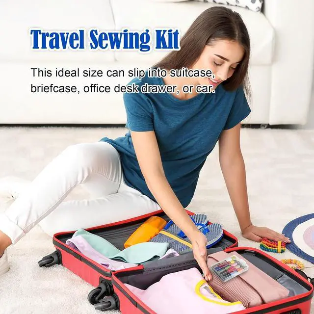 Alt view image 5 of 7 - Mini Sewing Kit, Portable Sewing Kit, Portable Travel Sewing Box Kit for Adults Supplies Repair Project,1 Pack
