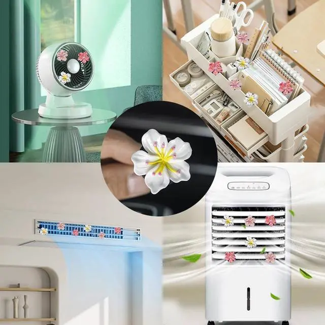 Alt view image 3 of 7 - Cute Car Air Fresheners Vent Clips 6 PCS, Flower Air Vent Clips Pink Car Accessories Interior Aesthetic Women Automobile Air Conditioning Vents Decorations