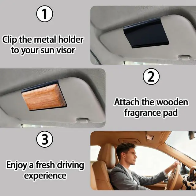Alt view image 3 of 7 - Car Freshener Visor Clip Compatible with Drift Car Air Freshener | Auto Accessories, Vehicle Sun Visor Metal Clip, Black, Freshener not include (1 Pack)