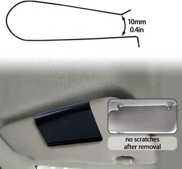 Alt view image 5 of 7 - Car Freshener Visor Clip Compatible with Drift Car Air Freshener | Auto Accessories, Vehicle Sun Visor Metal Clip, Black, Freshener not include (1 Pack)