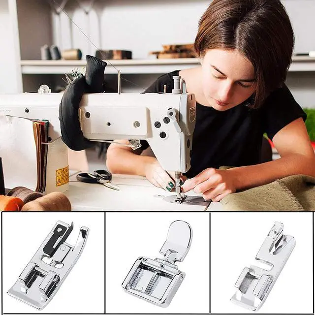 Alt view image 4 of 6 - ZKSM 11 Pcs Presser Feet, Sewing Machine Presser Walking Feet Kit Compatible for Brother Babylock Janome Elna Toyota New Home and Low Shank Sewing Machines