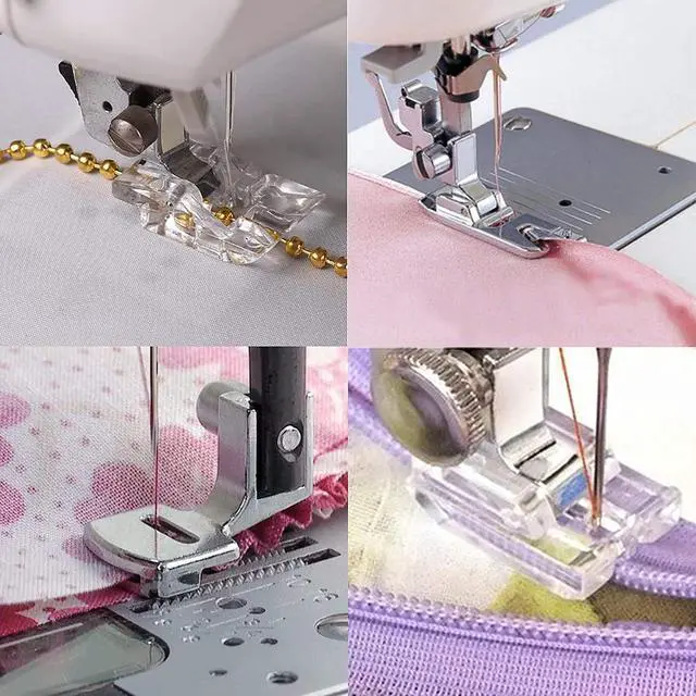 Alt view image 5 of 6 - ZKSM 11 Pcs Presser Feet, Sewing Machine Presser Walking Feet Kit Compatible for Brother Babylock Janome Elna Toyota New Home and Low Shank Sewing Machines