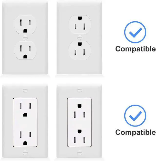 Alt view image 7 of 7 - Suptek Wall Outlet Shelf, Home Wall Shelf Organizer for Outlets, Perfect for Bathroom, Kitchen, Bedrooms,Ideal for Cell Phone,Speaker up to 20lbs,with Cable Management and Detachable Hooks,White(S3W)