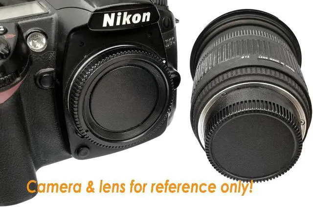 Alt view image 4 of 5 - (5 Pack) F Mount Rear Lens Cap Body Cover Set, Nikkor Lens Cap, F Mount Body Cover, CCD Sensor Dust Protective Caps, Compatible with Nikon DSLR Camera and Lenses
