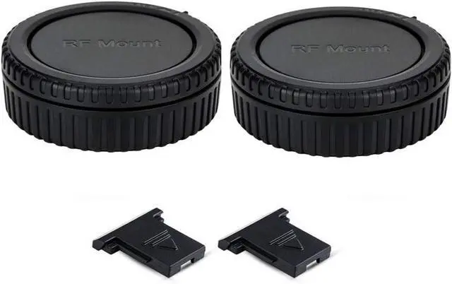 Main image of 2-Pack RF Mount Body Cap & Rear Lens Cover Kit for Canon Cameras & Lenses | for Canon EOS R100 R50 R50V R50 V R10 R8 R7 R6 Mark V III II R5 R3 R1 R RP Mirrorless Cameras & RF Mount Lenses