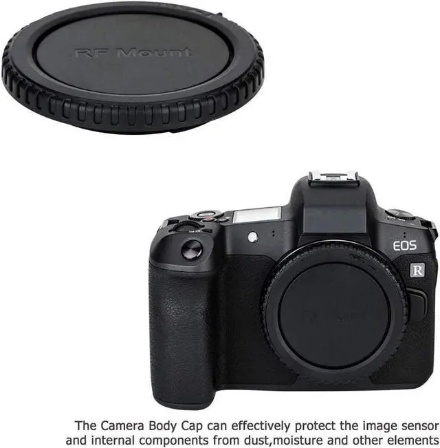 Alt view image 3 of 7 - 2-Pack RF Mount Body Cap & Rear Lens Cover Kit for Canon Cameras & Lenses | for Canon EOS R100 R50 R50V R50 V R10 R8 R7 R6 Mark V III II R5 R3 R1 R RP Mirrorless Cameras & RF Mount Lenses