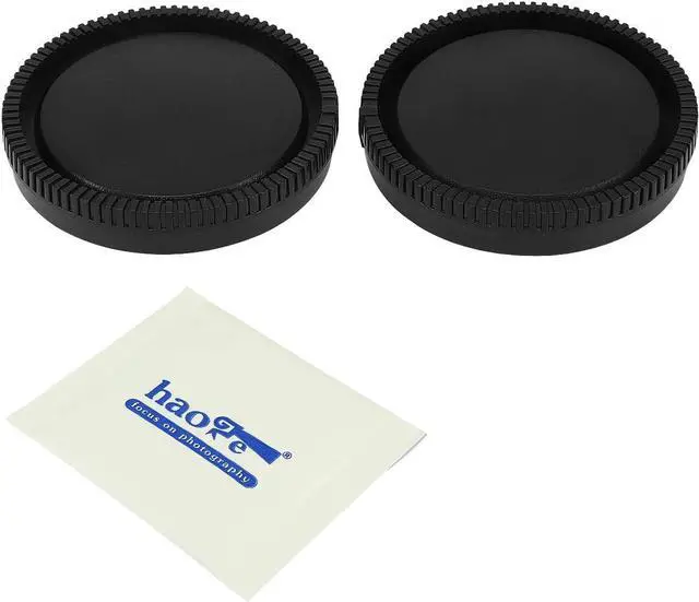 Main image of Haoge Camera Body Cap and Rear Lens Cap Cover Kit for Sony E NEX Mount Camera Lens Such as a5100 a6000 a6100 a6400 a6500 a6600 A7 A7R A7S A7II A7RII A7SII A7III A7RIII A7RIV A9 A9II FS5 FS7 VG30