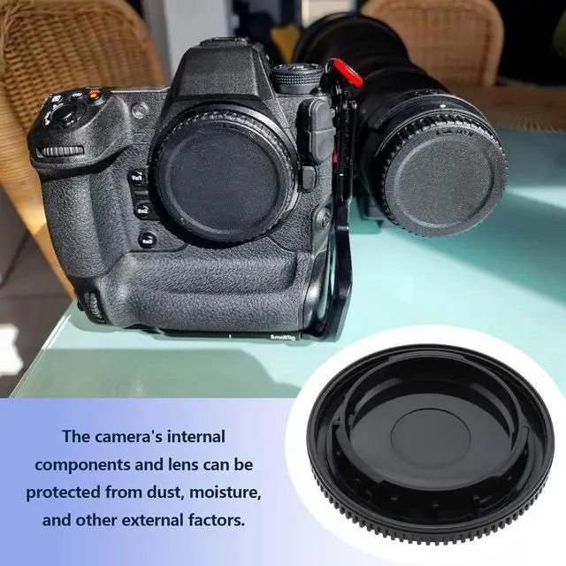 Alt view image 3 of 7 - OTOTEC 4 Pcs F Mount Plastic Body Cap Camera Protector Dust Cap Compatible with Nikon F Mount Film or Digital SLR Camera Black