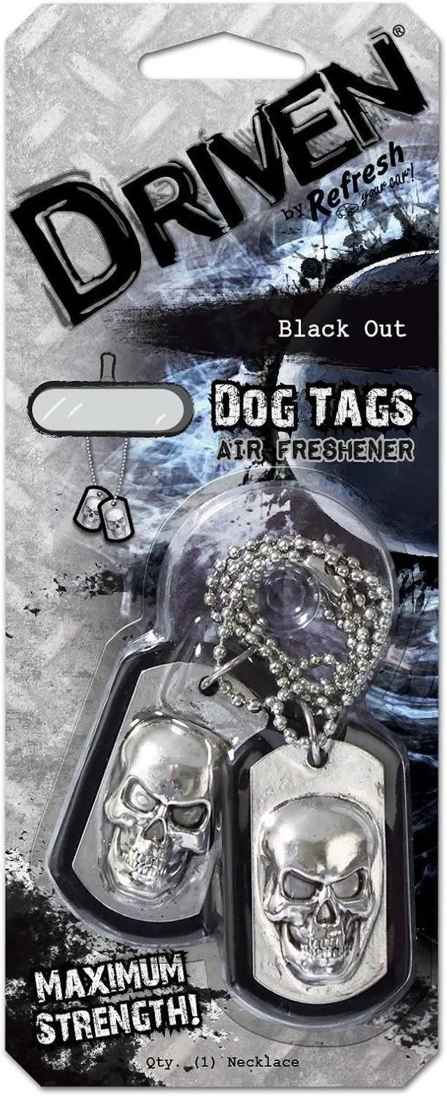 Main image of Driven by Refresh Your Car! E301342500 Scented Dog Tag, Black Out