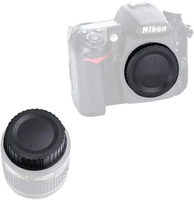 Alt view image 4 of 4 - Komet Camera Body Cap & Rear Lens Cover Compatible for Nikon D850 D810 D800 D780 D750 D610 D500 D7500 D5500 D3500 D3400 D3300 D3200 D90 D7000 w/AF/AF-S/AF-P
