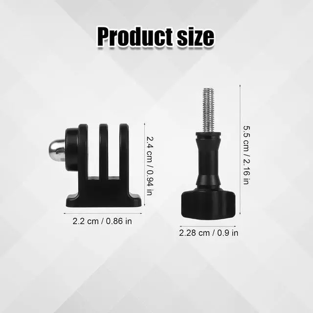 Alt view image 2 of 6 - PEUTIER 3-Prong to 1/4" Adapter for Insta360, Compatible with Insta360 Panoramic Sports Cameras and 1/4" Interfaces