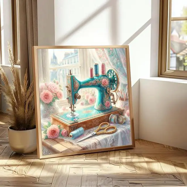 Alt view image 5 of 7 - GEWOUVIN Sewing Tools Diamond Art Kits for Adults, Diamond Painting Kit Adults for Beginners, Round 5D DIY Dimond Art,Full Drill Painting Kit Art and Crafts for Adults Home Wall Decor13.8x13.8inch