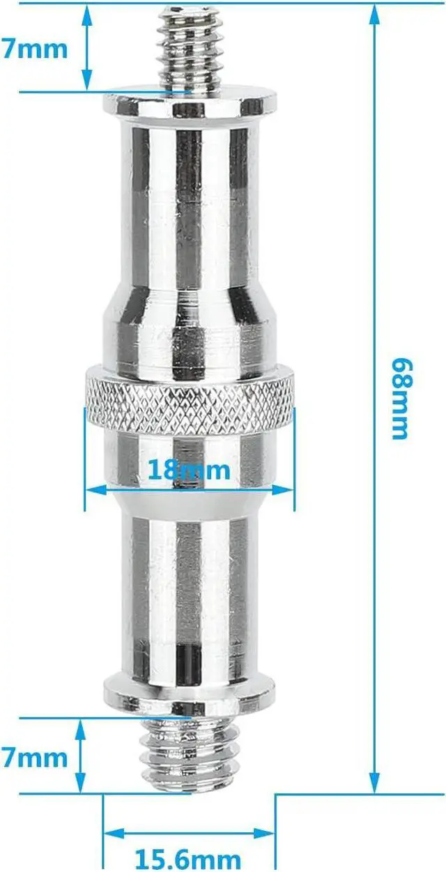 Alt view image 2 of 5 - CAMVATE 1/4 to 3/8 Convertor Adapter Spigot Stud for Studio Light Stand | Ball Head, Wireless Flash Receiver, Trigger(4 Pieces)