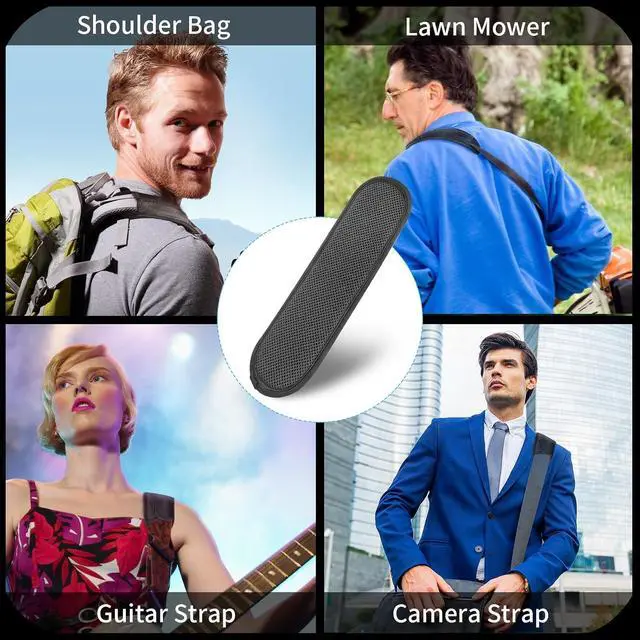 Alt view image 6 of 6 - FIEIL Extra Thick Shoulder Strap Pad, Universal Replacement Shoulder Pad, for Shoulder Bags, Guitar Strap, Detachable Shoulder Strap Pad Pads Help Relieve Shoulder Pain(Sandwich Mesh)