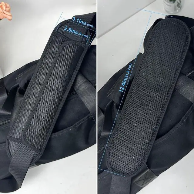 Alt view image 3 of 6 - FIEIL Extra Thick Shoulder Strap Pad, Universal Replacement Shoulder Pad, for Shoulder Bags, Guitar Strap, Detachable Shoulder Strap Pad Pads Help Relieve Shoulder Pain(Sandwich Mesh)