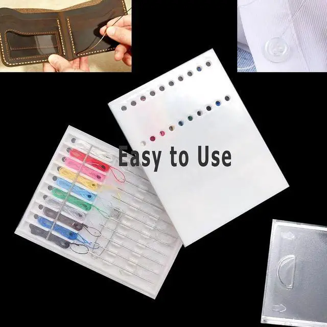 Alt view image 4 of 7 - Luckkyme 8 Boxes 80 Pieces Assorted Colors Pre-Threaded Needle Kit Travel Sewing Kit Clothing Repairing Kit for Quick Fix Sewing Supplies