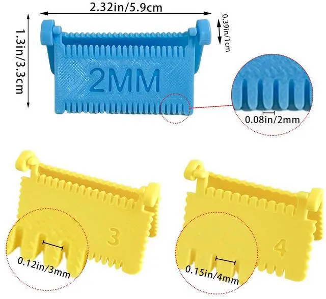 Alt view image 2 of 7 - 6 PCS Edge Stitch Lock Sewing Gauge Ruler Set Hand Quilting Ruler Set | Slip-resistant, secure on fabric, precise markings for even stitching, easy to use, ideal for embroidery, mending sewing