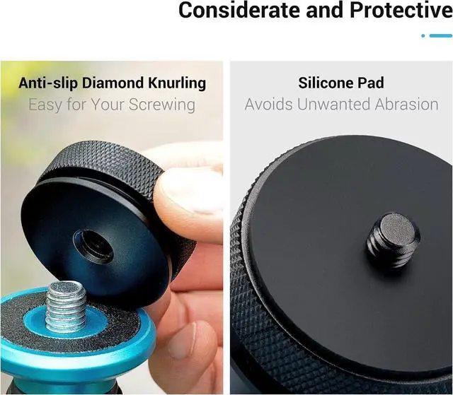 Alt view image 3 of 6 - JJC Male 1/4"-20 to Female 3/8"-16 Threaded Screw Converter Adapter | for Mounting Camera and Other Device with Female 1/4"-20 Thread to Tripod Monopod with Male 3/8"-16 Thread or Arca-Type Clamp