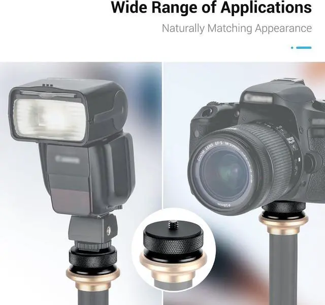 Alt view image 4 of 6 - JJC Male 1/4"-20 to Female 3/8"-16 Threaded Screw Converter Adapter | for Mounting Camera and Other Device with Female 1/4"-20 Thread to Tripod Monopod with Male 3/8"-16 Thread or Arca-Type Clamp