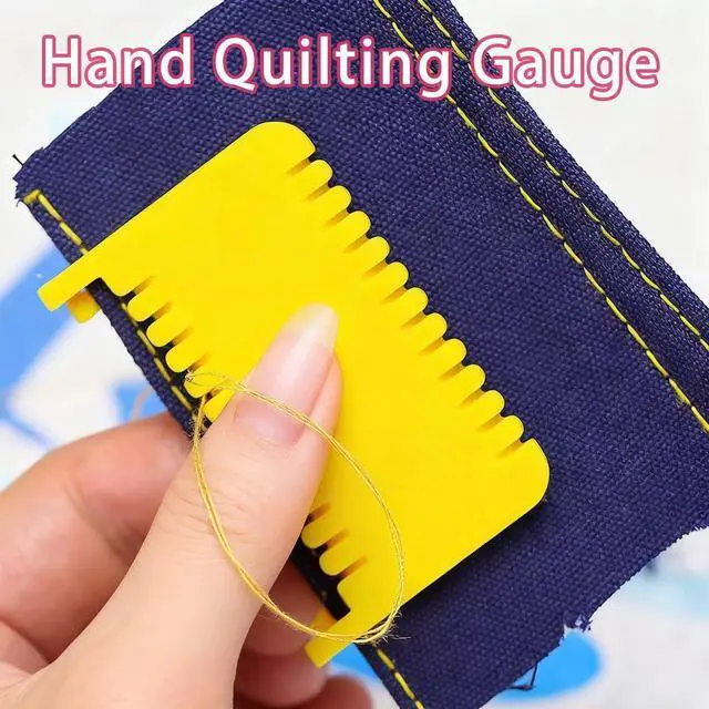 Alt view image 4 of 7 - 6 PCS Edge Stitch Lock Sewing Gauge Ruler Set Hand Quilting Ruler Set | Slip-resistant, secure on fabric, precise markings for even stitching, easy to use, ideal for embroidery, mending sewing