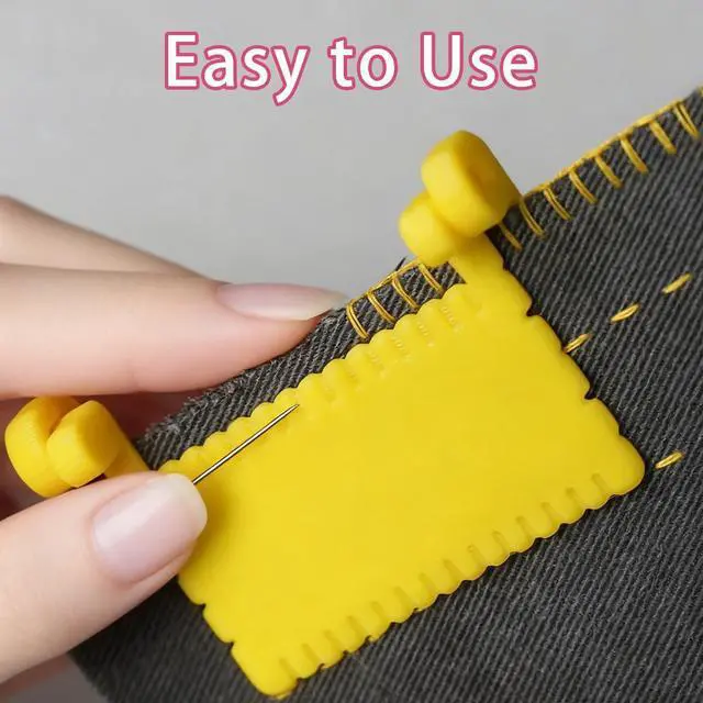 Alt view image 5 of 7 - 6 PCS Edge Stitch Lock Sewing Gauge Ruler Set Hand Quilting Ruler Set | Slip-resistant, secure on fabric, precise markings for even stitching, easy to use, ideal for embroidery, mending sewing