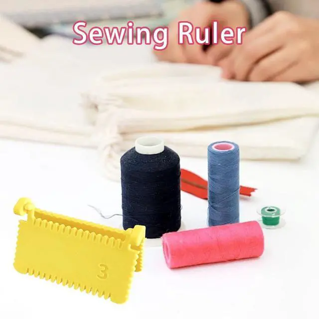 Alt view image 6 of 7 - 6 PCS Edge Stitch Lock Sewing Gauge Ruler Set Hand Quilting Ruler Set | Slip-resistant, secure on fabric, precise markings for even stitching, easy to use, ideal for embroidery, mending sewing