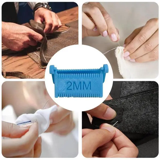 Alt view image 7 of 7 - 6 PCS Edge Stitch Lock Sewing Gauge Ruler Set Hand Quilting Ruler Set | Slip-resistant, secure on fabric, precise markings for even stitching, easy to use, ideal for embroidery, mending sewing