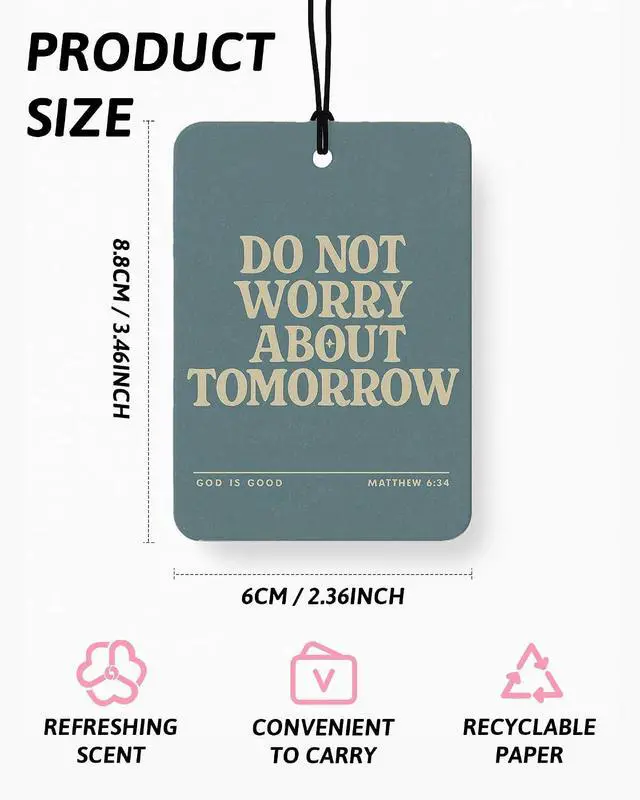 Alt view image 2 of 7 - Christian Faith Car Air Freshener 4 Pcs Coconut Scented, Christian Car Accessories Mirror Decor for Women, Inspiration Bible Verse Floral Hanging Air Freshener for Cars Closet Drawer Books