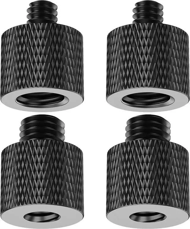 Main image of 3/8 to 1/4 Camera Screw Adapter Thread 4 Pcs 1/4 Female to 3/8 Male and 3/8 Female to 1/4 Male Camera Tripod Adapter for Camera Monitor Tripod Mic Mount Microphone Stand