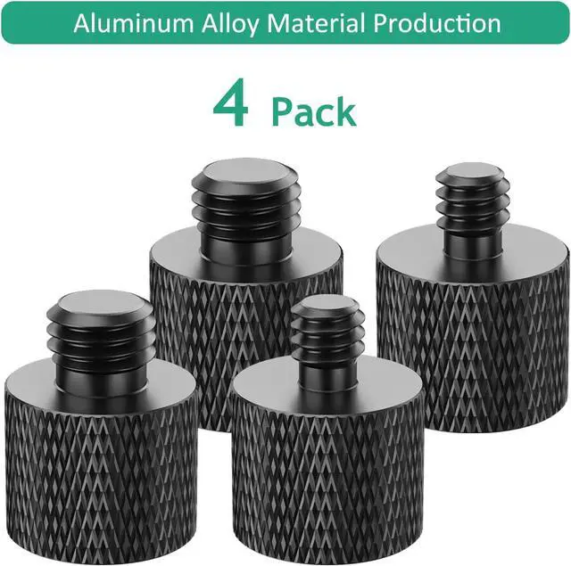 Alt view image 7 of 7 - 3/8 to 1/4 Camera Screw Adapter Thread 4 Pcs 1/4 Female to 3/8 Male and 3/8 Female to 1/4 Male Camera Tripod Adapter for Camera Monitor Tripod Mic Mount Microphone Stand