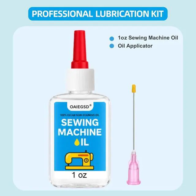 Alt view image 7 of 7 - 1oz Fine Light Sewing Machine Oil and Lubricant with Applicator | Clear & Odorless,Prevent Rust & Noise,Fabric & Plastic Safe,Home & Industrial Mineral Sewing Machine Oil for Sewing Machines