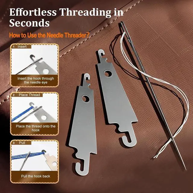 Alt view image 5 of 7 - LIBLAIN Sewing Kit with Big Eye Steel Needles for Adults | Needle and Thread Kit for Hand Sewing, 43Pcs Mini Travel Sewing Kit Included, 78Pcs