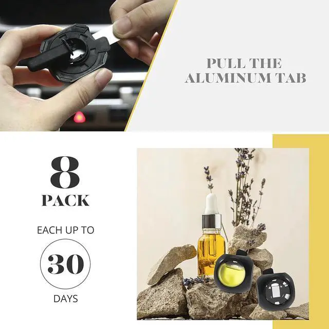 Alt view image 3 of 6 - Car Air Freshener Vent Clips, 8 PK, 6 Vanilla, 2 New Car Scent, Provides Long-Lasting Scent, Up to 240 Days, Odor Eliminator