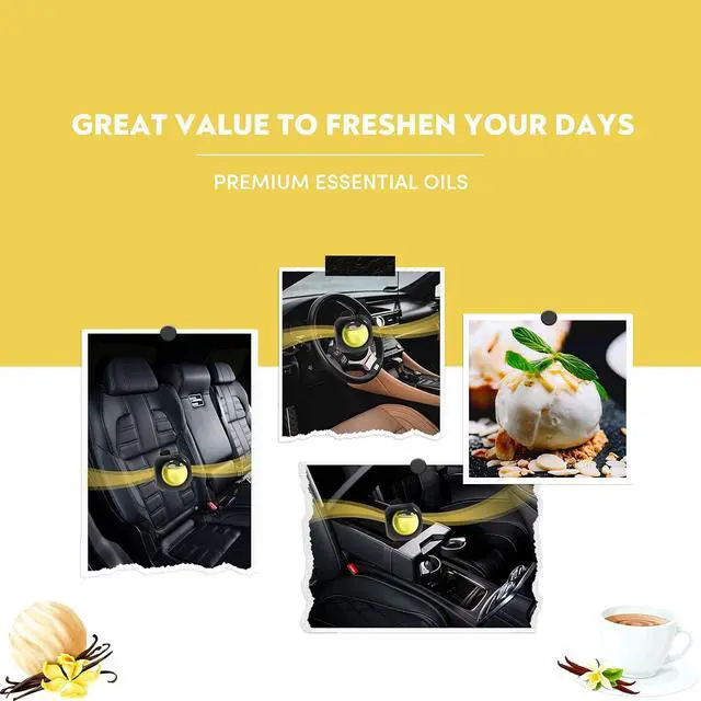 Alt view image 6 of 6 - Car Air Freshener Vent Clips, 8 PK, 6 Vanilla, 2 New Car Scent, Provides Long-Lasting Scent, Up to 240 Days, Odor Eliminator