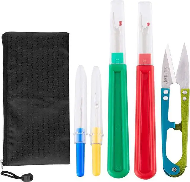 Main image of Seam Ripper and Thread Remover Kit,2 Big and 2 Small Sewing Stitch Thread Unpicker and 1 Sewing Trimming Scissor Nipper Tool for Thread Remove(Multi-Color)