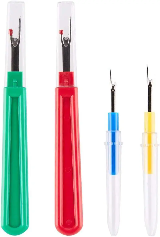 Alt view image 3 of 7 - Seam Ripper and Thread Remover Kit,2 Big and 2 Small Sewing Stitch Thread Unpicker and 1 Sewing Trimming Scissor Nipper Tool for Thread Remove(Multi-Color)