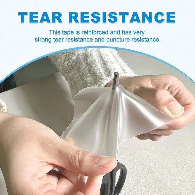 Alt view image 3 of 6 - TIANLDD Clear Waterproof Vinyl Repair Tape for Boat Covers,Tents,Tarp,RV AwningFabric Repair Tape-3.3IN x 15FT