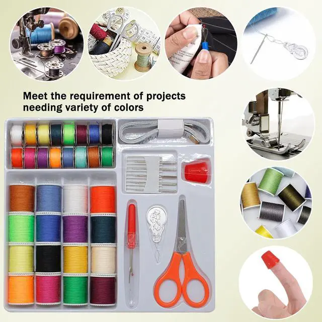 Alt view image 5 of 5 - YEQIN Sewing Kit, 42 Premium Sewing Supplies Portable Sewing Supplies Accessories Contains Thread, Needle, Scissors, Measure Tape, for Mom Grandma Friend Adults Beginner Traveler