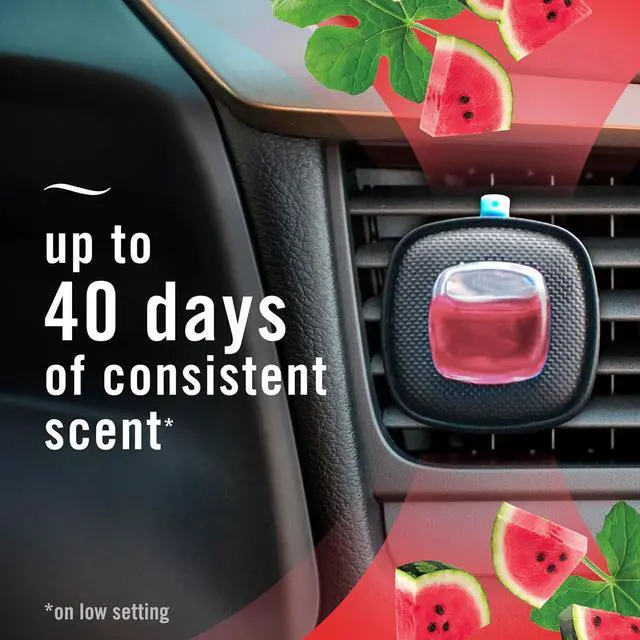 Alt view image 4 of 7 - Car Air Freshener Vent Clip Sweet Watermelon Vine Scent, 2 Count, .13 oz Total