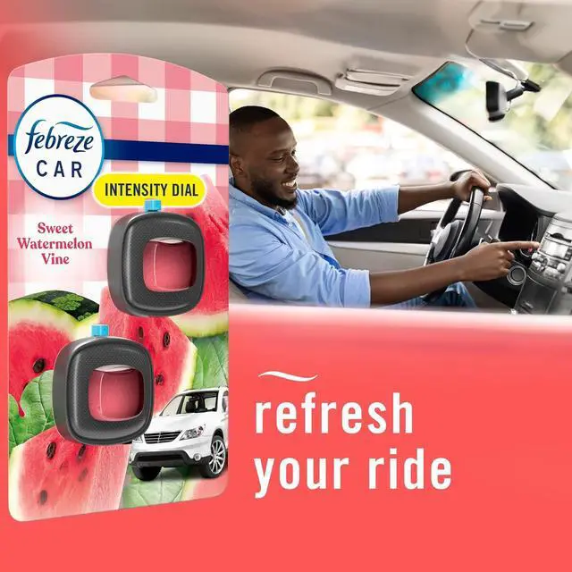 Alt view image 6 of 7 - Car Air Freshener Vent Clip Sweet Watermelon Vine Scent, 2 Count, .13 oz Total