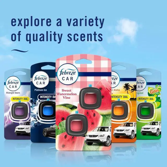 Alt view image 7 of 7 - Car Air Freshener Vent Clip Sweet Watermelon Vine Scent, 2 Count, .13 oz Total