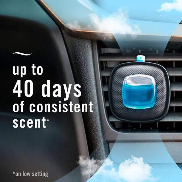 Alt view image 5 of 7 - Febreze AUTO Air Freshener, Odor-Fighting Automotive Vent Clip, Scented Car Accessories, Long Lasting for Strong Odors, Leather, 2 Count