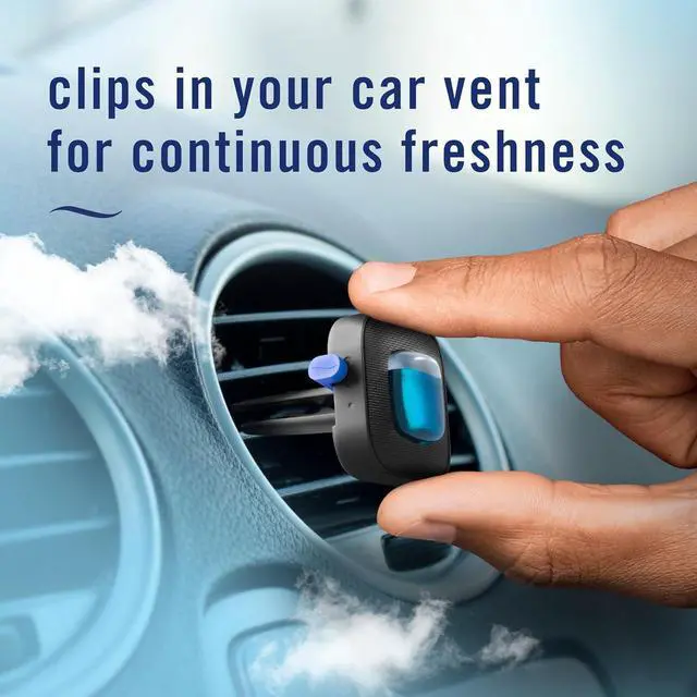 Alt view image 6 of 7 - Febreze AUTO Air Freshener, Odor-Fighting Automotive Vent Clip, Scented Car Accessories, Long Lasting for Strong Odors, Leather, 2 Count